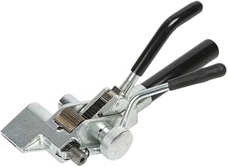 帯鉄用引締機 スチールバンド結束機 ケーブルタイツール ラチェット式 金属バ ンド 締め付け工具 手動工 具 結束工 具 適用鋼板幅 2～25mm 鋼板厚さ 0.2～1mm 電気工事 建設 足場架設 資材 鋼材管材 重量物荷造 梱包用 鉄帯結 束ツ ール (ブラック) [並行輸入品]