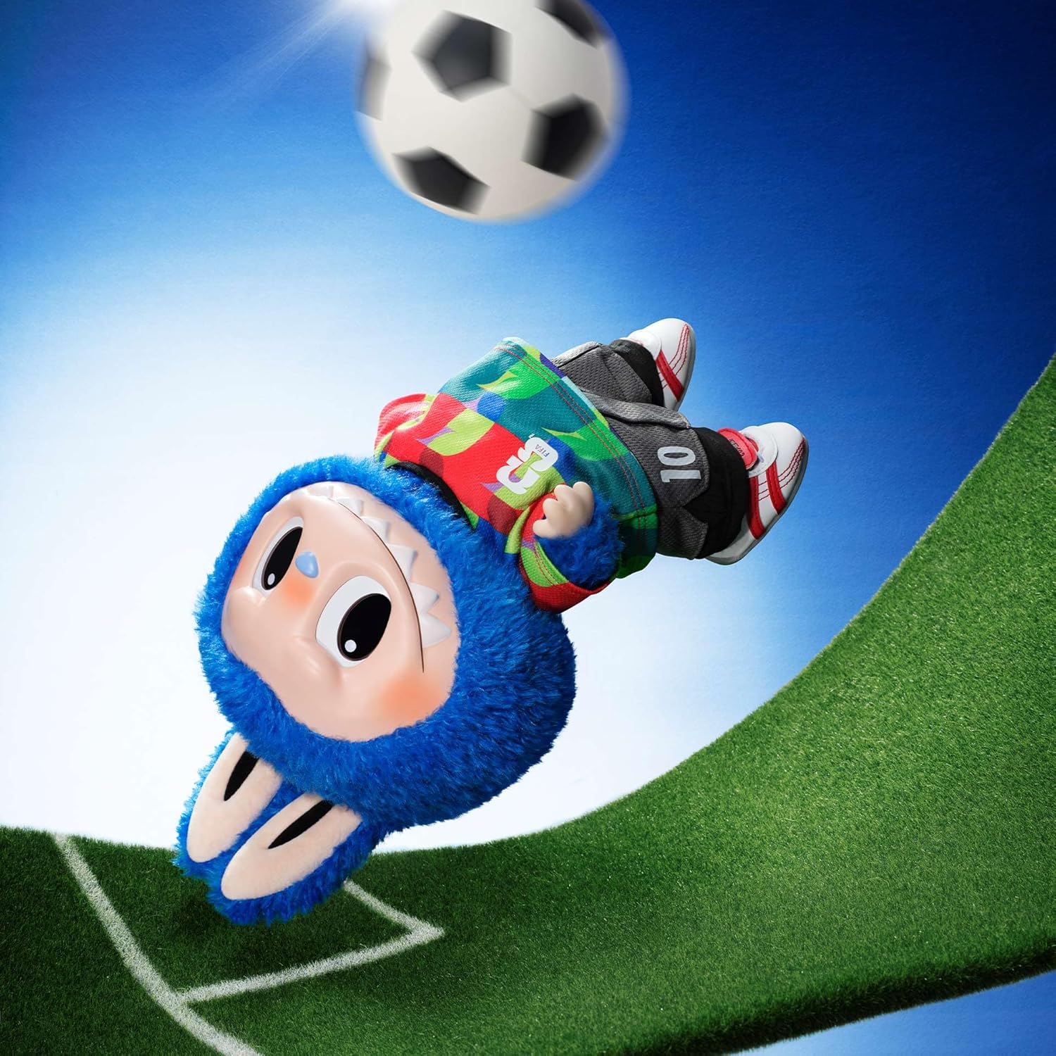 Официальный магазин POP MART Серии Monsters x FIFA-Лови выигрыш Плюшевая Лабубу Love Bump Pop Mart, Плюшевая кукла, Мягкая виниловая кукла, Держатель для ключей, Слепая кукла, Подарок, Popma, Аутентичная, фото 4