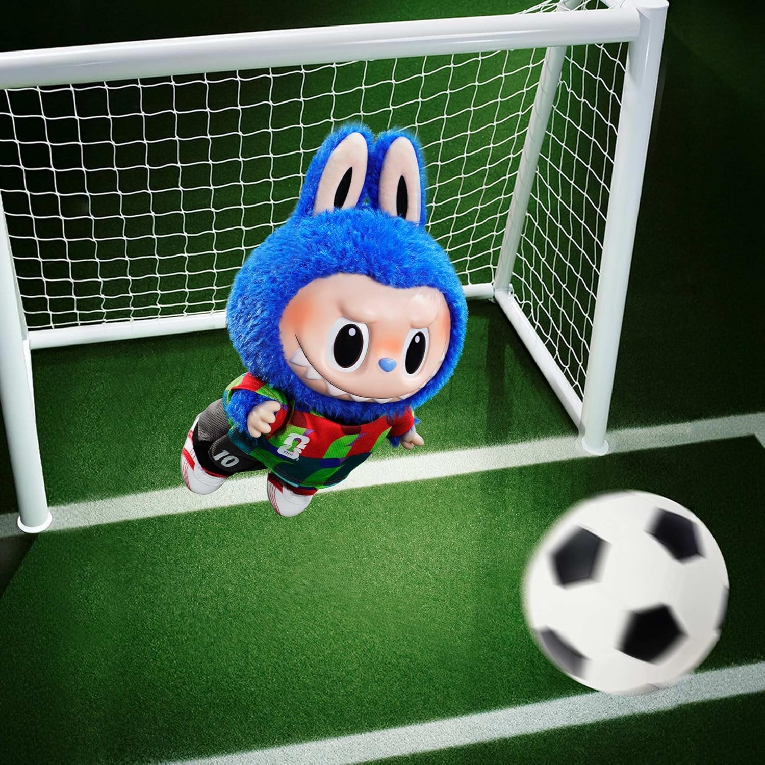 Официальный магазин POP MART Серии Monsters x FIFA-Лови выигрыш Плюшевая Лабубу Love Bump Pop Mart, Плюшевая кукла, Мягкая виниловая кукла, Держатель для ключей, Слепая кукла, Подарок, Popma, Аутентичная, фото 5