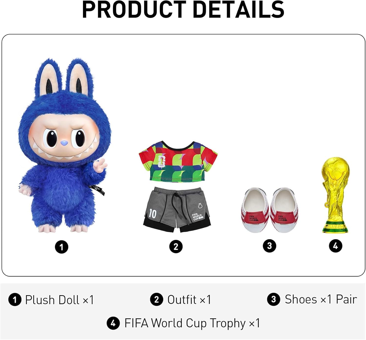 Официальный магазин POP MART Серии Monsters x FIFA-Лови выигрыш Плюшевая Лабубу Love Bump Pop Mart, Плюшевая кукла, Мягкая виниловая кукла, Держатель для ключей, Слепая кукла, Подарок, Popma, Аутентичная, фото 7