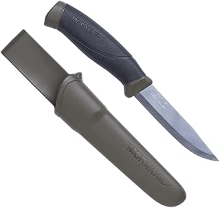 モーラナイフ コンパニオン ステンレス Morakniv | ナイフ キャンプナイフ キャンプ アウトドア キャンプ用品 アウトドア用品 料理 調理 釣り 登山 防災 ステンレス バトニング 薪割り 刃厚2.5mm ソロキャンプ Companion (ミリタリーグリーン)