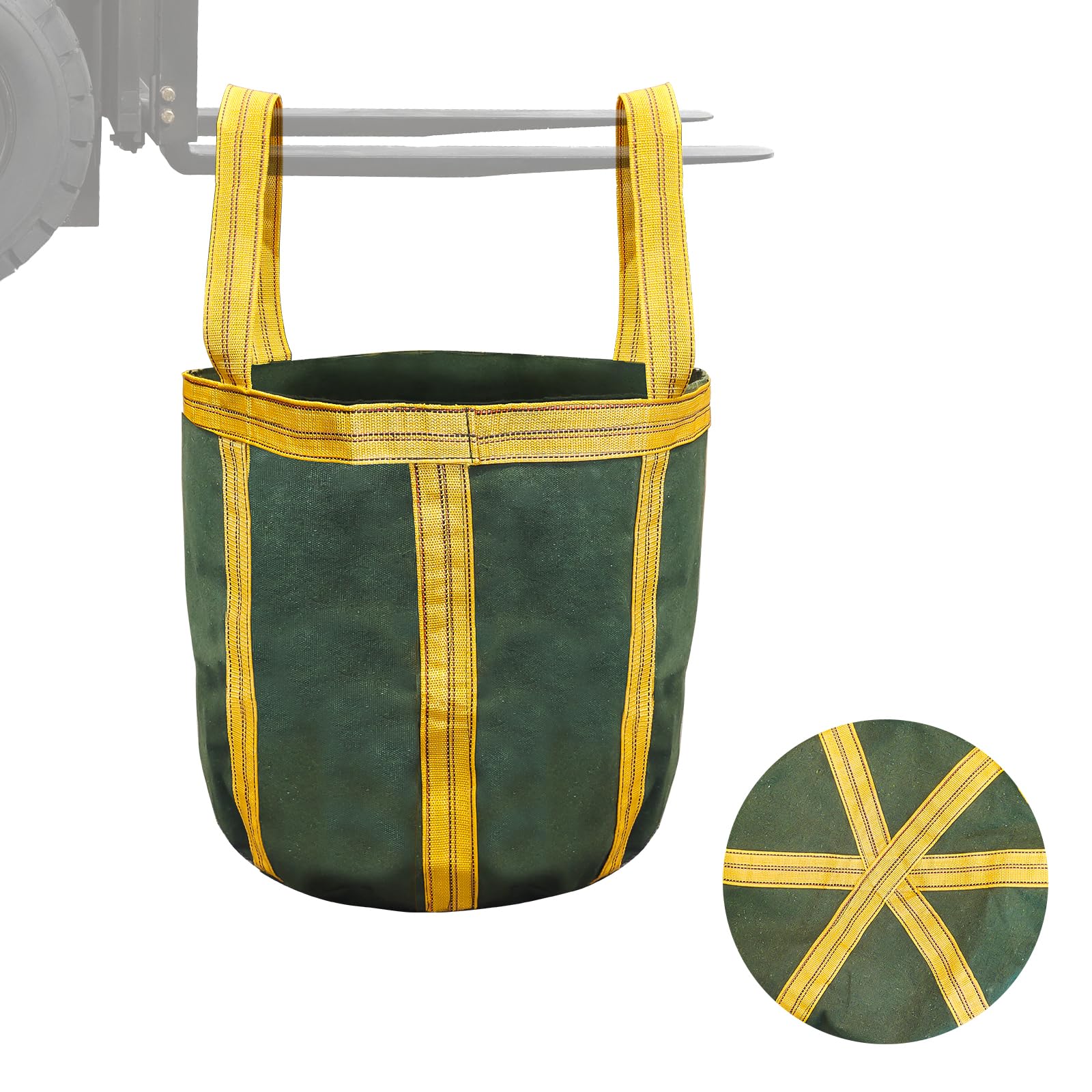 Lifting Bucket, Diameter 19.7 x H 19.7 inches (50 x 50 cm), Maximum Working Load 661.6 lbs (300 kg), 4-point Hanging Type, Fabric Mocho, Seat Mocho, Lifting, Loading, Lifting, Lightweight Carrying Bag, Sand, Scrap Material, Tools, Materials, Construction Sites, Civil Engineering Work, Landscaping, Landscaping, Factory Work (Diameter 19.7 x 19.7 x 19.7 x 19.7 inches (50 inches (50 x 50 inches (50 x 50 cm) 直径50×50㎝