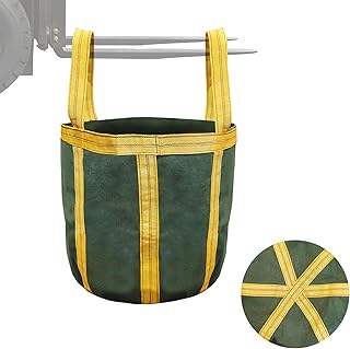 荷揚げバケツ Φ50×H50cm 最大使用荷重300kg 4点吊りタイプ 布製モッコ シートモッコ 荷上げ 荷下げ 吊り上げ 軽量 運搬袋 土砂 廃材 工具 資材運搬 建設現場 土木作業 造園 工場作業用 (直径50×50㎝)