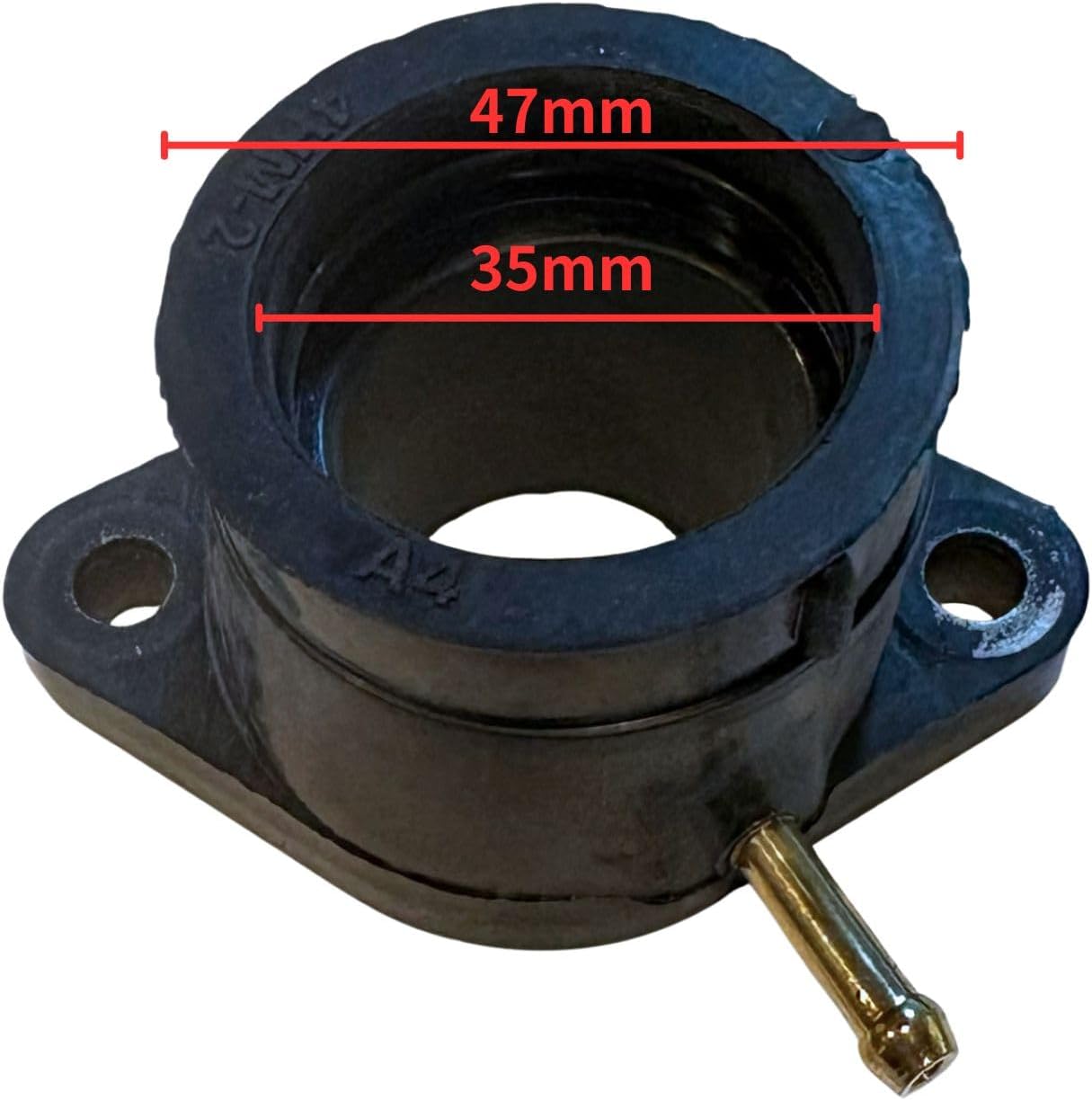 Изолятор Deepa Ribusu XJR400 93-96 XJR400R Inmani 95-00 Продукция, совместимая с впускным коллектором 4HM [Параллельный импорт] / Соединительные детали карбюратора, ремонт впускной системы, резиновые, с ниппелем отрицательного давления, 1 единица, замена изнашиваемых деталей, фото 2