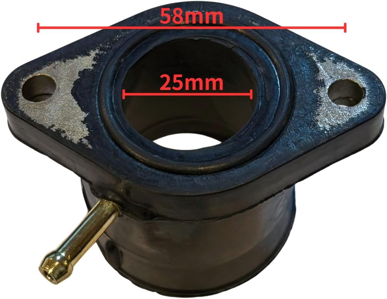 Изолятор Deepa Ribusu XJR400 93-96 XJR400R Inmani 95-00 Продукция, совместимая с впускным коллектором 4HM [Параллельный импорт] / Соединительные детали карбюратора, ремонт впускной системы, резиновые, с ниппелем отрицательного давления, 1 единица, замена изнашиваемых деталей, фото 3