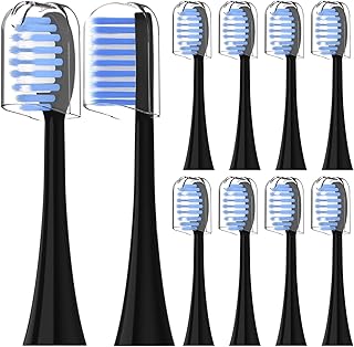 電動歯ブラシ交換用ブラシヘ​​ッドに対応、 Oral Care Sonic電動歯ブラシ用(Black)