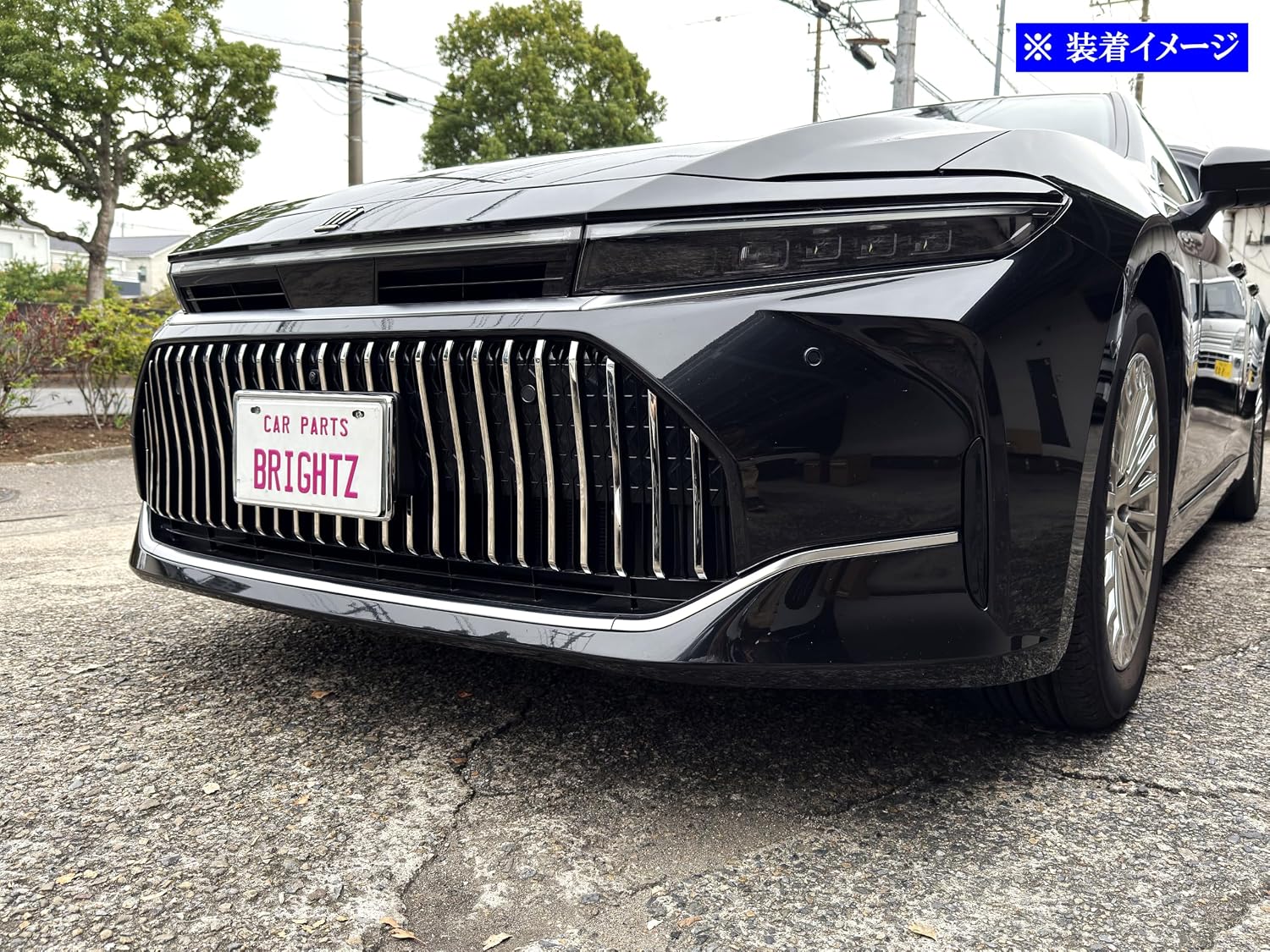 BRIGHTZ Crown Седан AZSH32 KZSM30 Супер Зеркальная поверхность Решетка переднего бампера с покрытием из нержавеющей стали Mall 35ШТ 【 GRI－COV－M－173 】 AZSH KZSM H32 M30 32 30 Crown Седан, фото 6