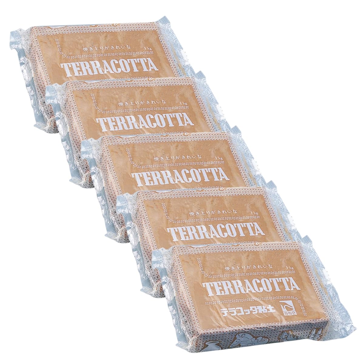 Terracotta Clay Kneaded [2.2 lbs (1 kg) x 5 Pieces