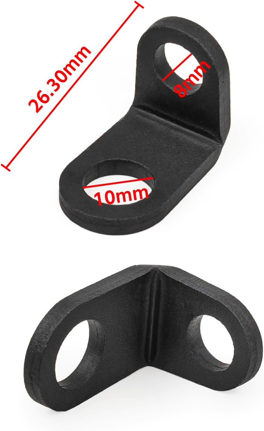 Entrotech Winker Stay M8 M10 Swinker Stay Base Мотоцикл Передний задний Winker Stay Base L-образный черный комплект из 2 предметов, фото 2