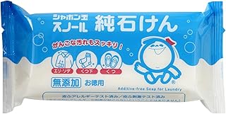 シャボン玉石けん スノール 純石けん 無添加 エリそで 部分洗い 洗濯石鹼 固形 180g ナチュラルクリーニング