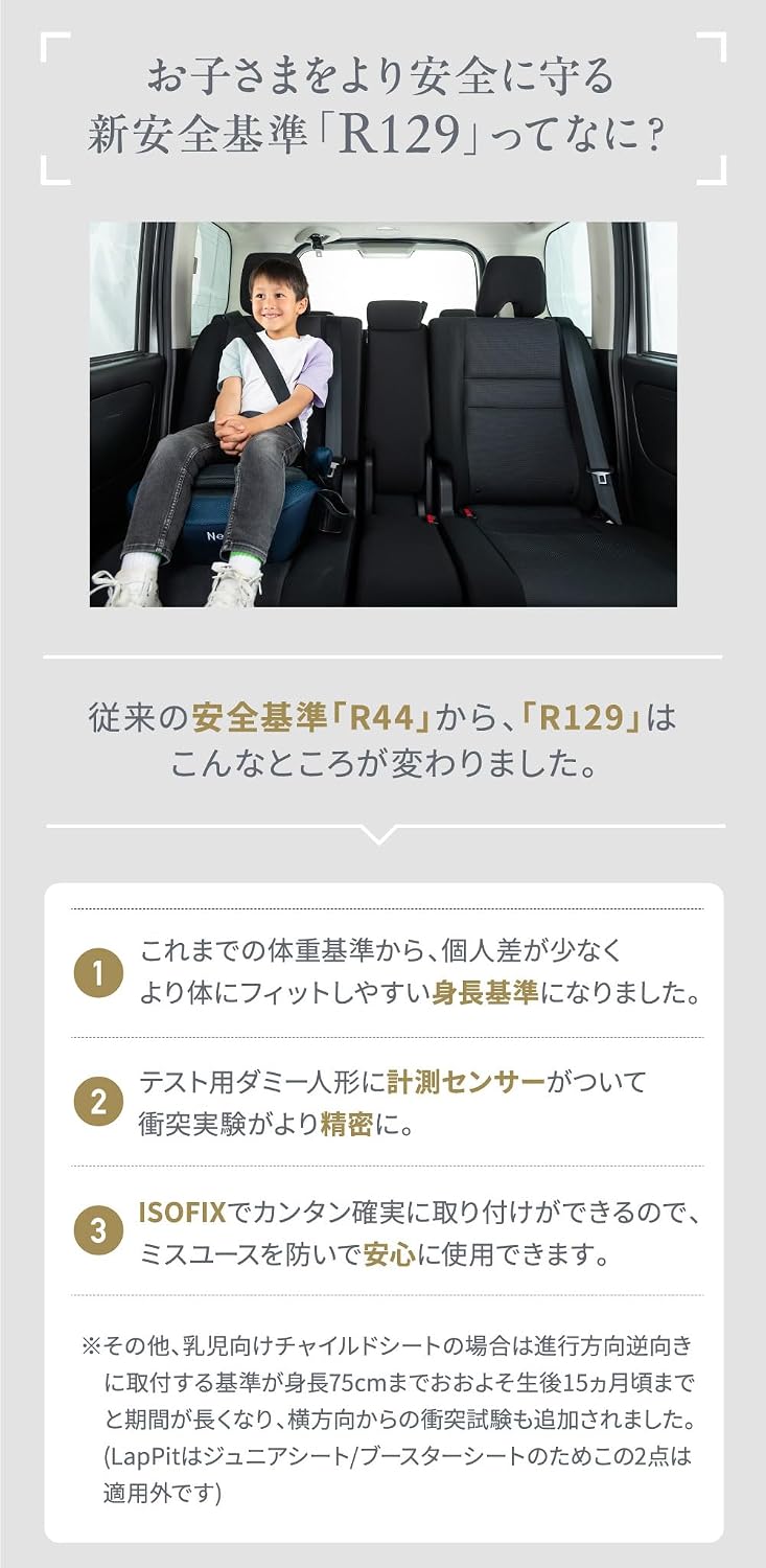 Сиденье Nebio Nebio junior seat R129 ISOFIX lap pit 125-150 см для учащихся начальной школы, двухстороннее сиденье-бустер, подушка из пены с эффектом памяти, моющийся чехол, простая установка LapPit, фото 4