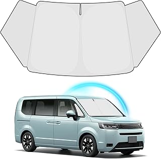 CARTIST ステップワゴン RP6/7/8型 サンシェード STEPWGN サンセット サンライン 6代目 2022年～現行 サンフィア フロントサンシェード 日よけ 遮光 シェード UVカット 車中泊 カスタムパーツ アクセサリー 内装パーツ カー用品 取付簡単 ハンドルカバー収納袋付 Bタイプ