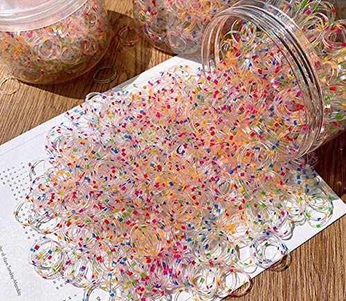 Hair Rubber for Children, For Hinamatsuri Festivals, Disposable, Children's Hair Tie, 1000 Pieces, Children's Hair Clips, Small Rubber Bands, PU, Birthday, Decoration, Hair Accessories, colorful 5