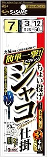 ささめ針（ＳＡＳＡＭＥ） ＨＫ００４ ちょい投シャコ仕掛３本鈎 ７号