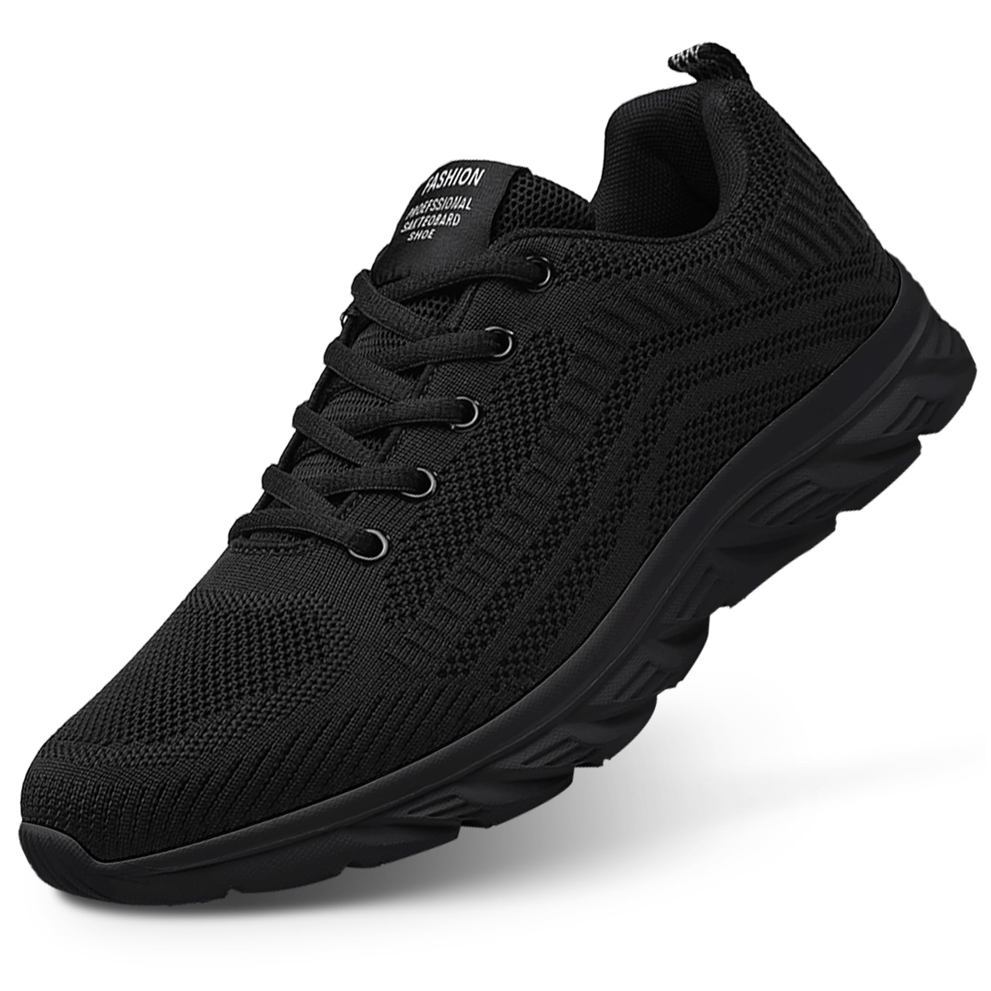 Ultra-Lightweight Sneakers Running Shoes for Men and Women, Walking, Jogging, Athletic Shoes for Travel, School, Commuting, Daily Wear 24.0 cm Black