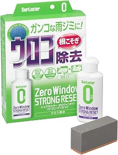 SurLuster(シュアラスター) ゼロウィンドウ ストロングリセット 80ml 【ガラスの油膜取り ウロコ取り】 水アカ 洗車 車 フロントガラス ウォータースポット 研磨剤 コンパウンド入り 専用スポンジ付き S-133