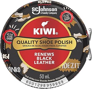 KIWI 油性靴クリーム 中缶 黒 50ml シューポリッシュ ツヤ出し
