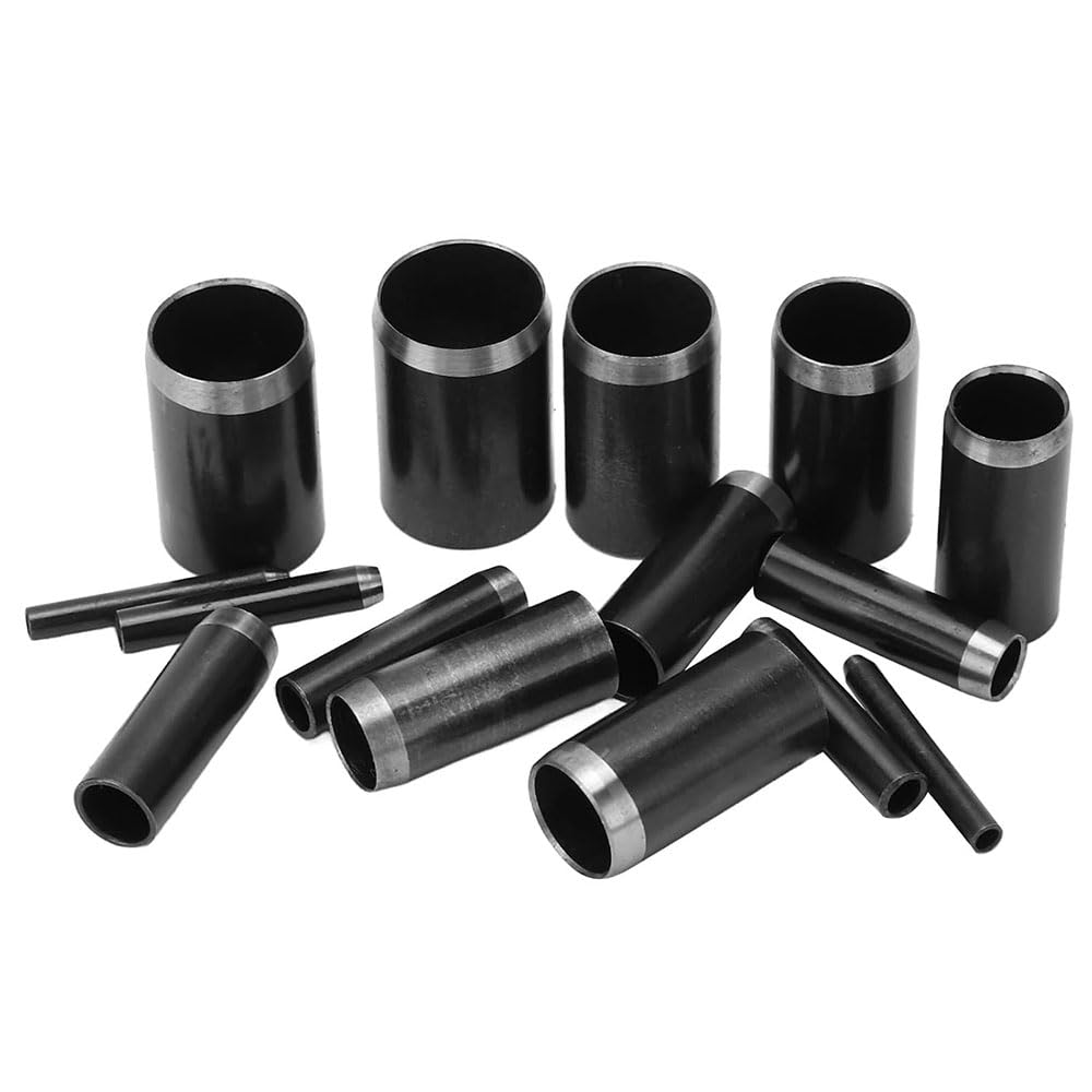 Eyelet Punches, Set of 15, Round Shape, Leather Punches, Hollow Punches, Perforated Leather Craft, Die Cut, Neat Cut, Wristwatch, Wallet, Leather Processing, Belt Hole Tool (Clear Case Included)