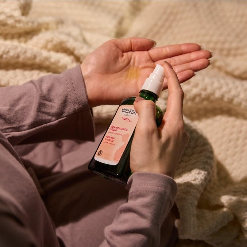 [Официальное название] WELEDA Mother's body oil, 100 мл, массажное масло для ухода за животом, для беременных, для подтяжки кожи после родов, мягкий цветочный аромат, натуральные ингредиенты, Органический подарок на День матери, линия для беременных, подарок на день рождения, фото 9