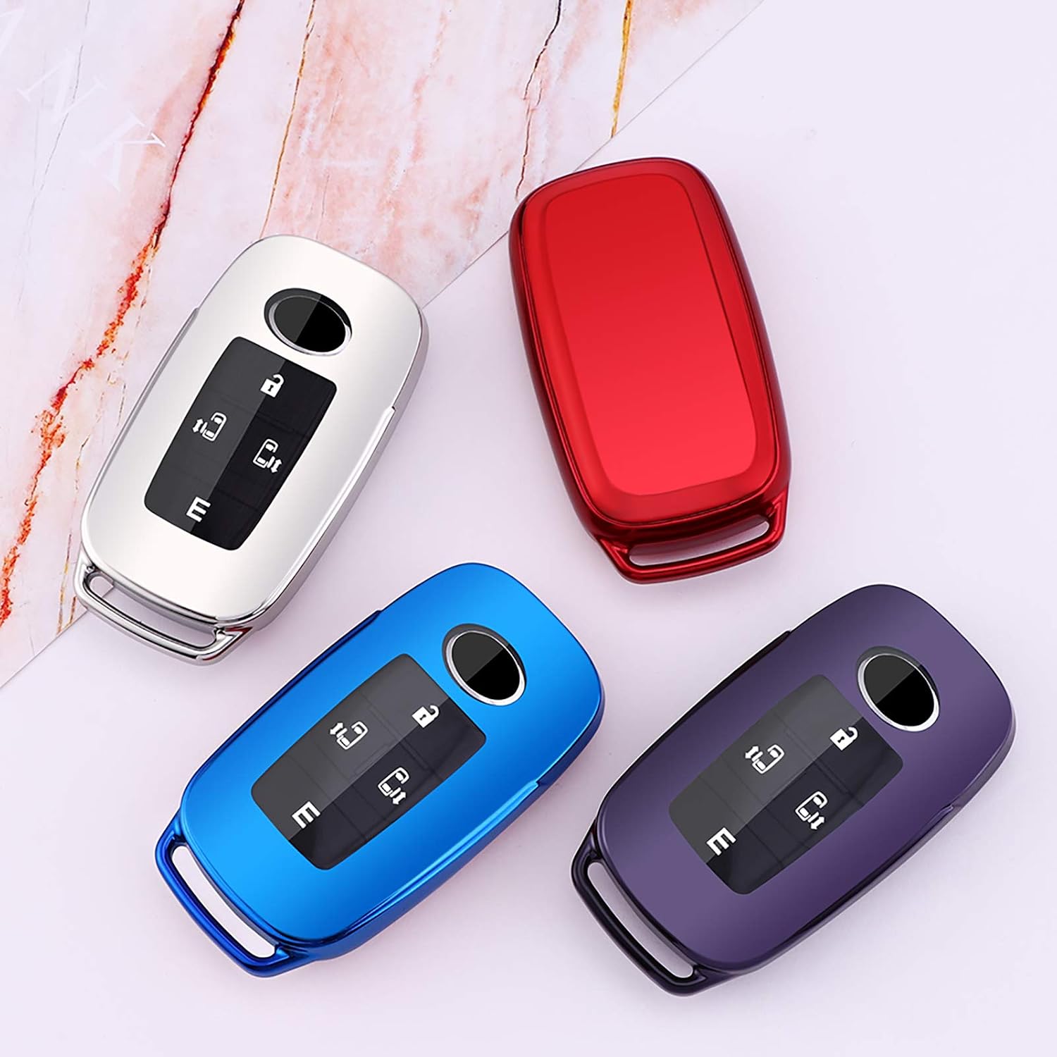 Чехол для смарт‑ключа для Toyota Raize (RAIZE), Daihatsu Rocky (ROCKY), New Model Taft (TAFT), 1 шт., кожаный ремешок, фиолетово‑чёрный, фото 6