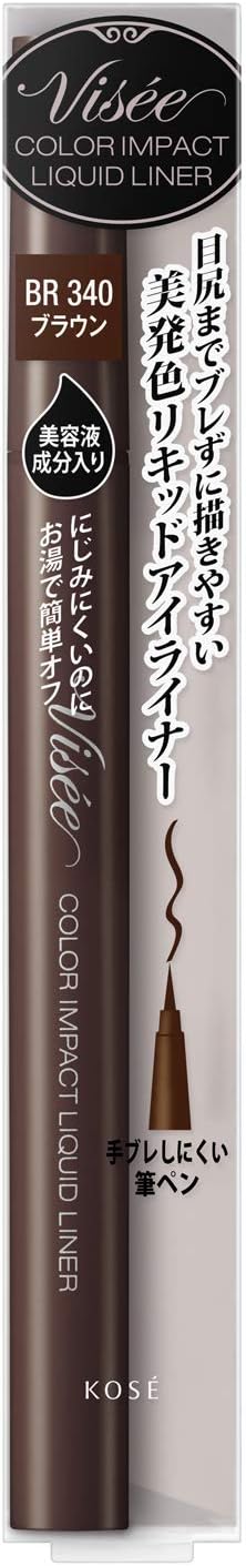 Жидкая подводка для глаз Visee Riche Color Impact Liner BR340 Коричневая, 0,4 мл (x1), фото 3