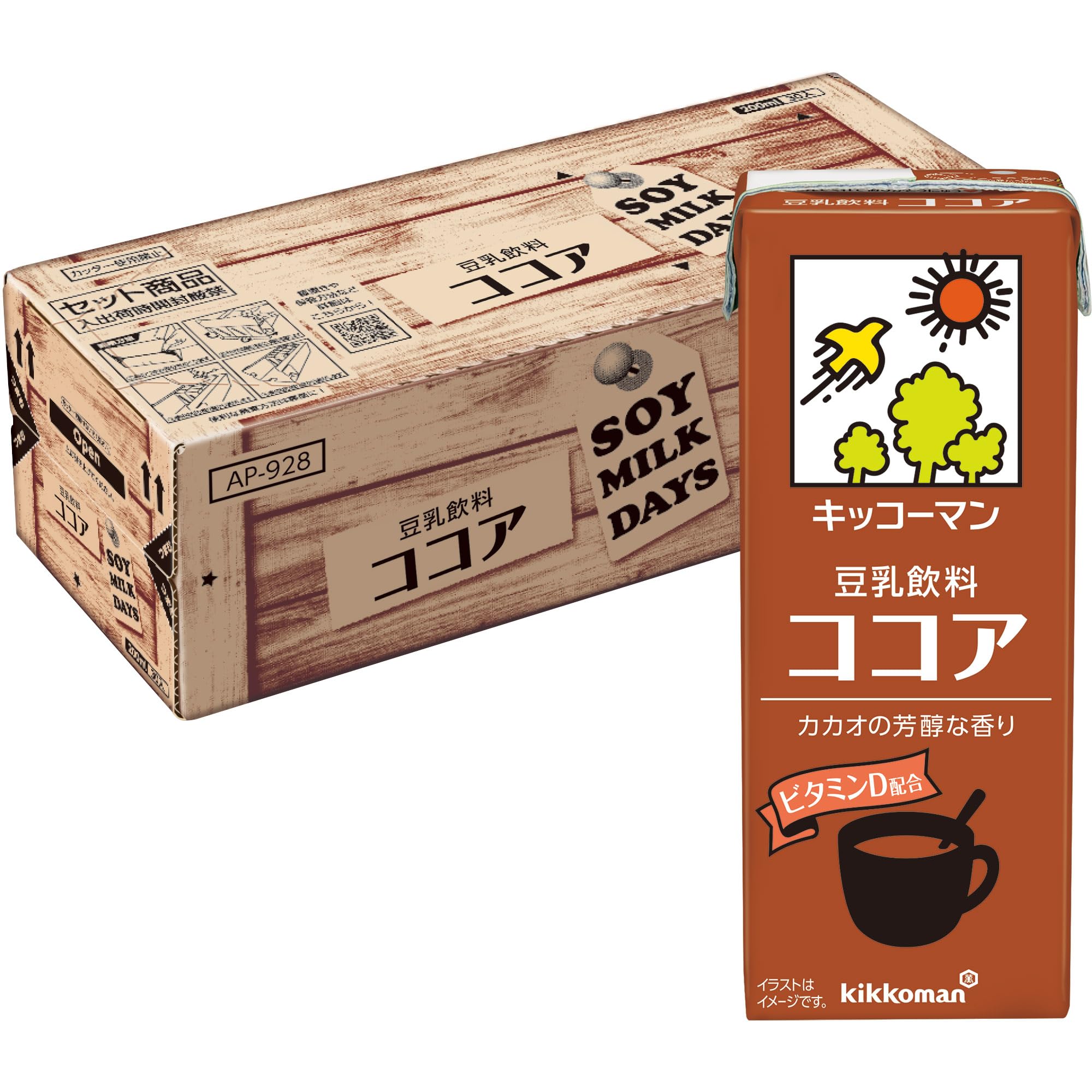 【Amazon.co.jp限定】キッコーマン 豆乳飲料 ココア SOYMILK DAYS 200ml×30本 200ミリリットル (x 30)