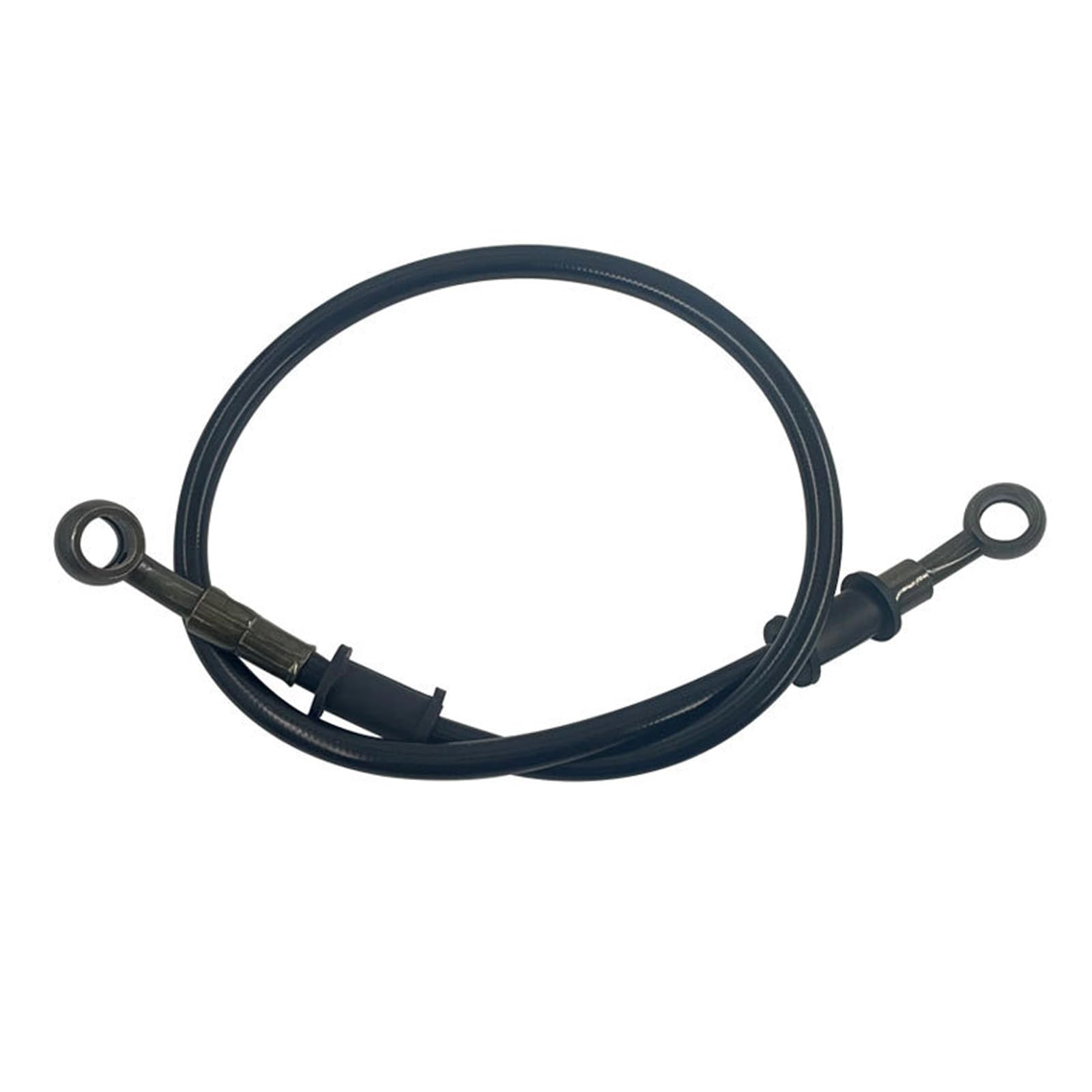 Brake Hose Motorcycle Brake Hose Stainless Steel Brake Clutch Hose Hydraulic Brake Mesh Hose Hydraulic Brake Hose 28° Twist Black (1 Set) (90cm)
