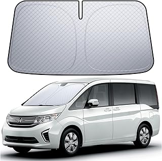 【6層断熱素材】 Lamicall ホンダ ステップワゴン RP1/RP2/RP3/RP4/RP5型 フロントガラス サンシェード: サンシェード 日除け 車 クルマ フロントサンシェード 折り畳み式 カーシェード 断熱 カー用品 遮光 遮熱 uvカット 紫外線遮蔽 さんしえーど 擦り傷防止 断熱素材 暑さ対策 頑丈 収納ポーチ付き (1405*1020mm)