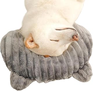 Plush Pet Calming Pillow - Ergonomic Neck Support Sleeping Mat For Dogs & Cats | Soft Cotton Dog Bed Bolster | Washable Cloud-Like Pet Cushion For Crates, Sofas & Floor