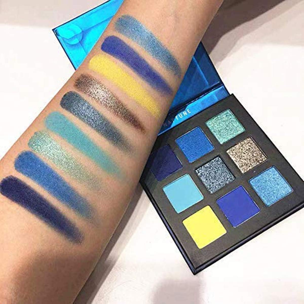 Палитра теней для век Beauty Glaze 9 цветов Палитра теней для век Матовый Макияж глаз Жемчужный Стойкий водостойкий макияж Стильный Матовый блеск Портативная палитра макияжа (#03), фото 3