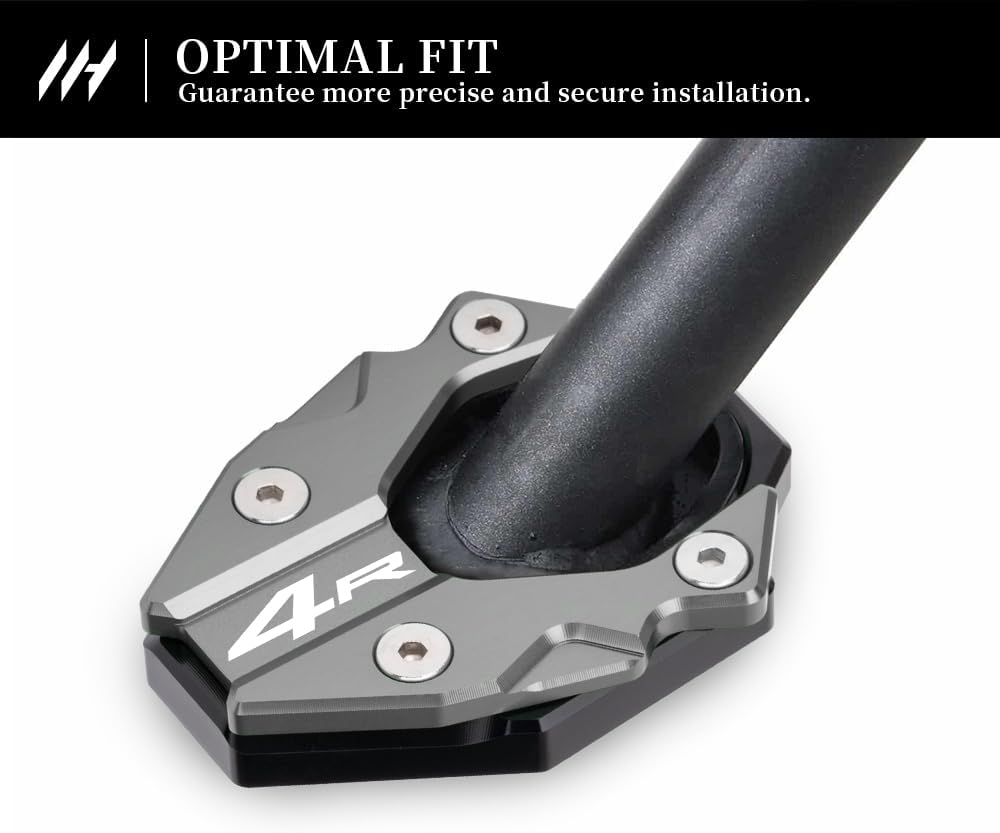 Опорная пластина боковой стойки Ninja ZX-4RR 2023-2026 Ninja ZX-4R 2024-2026 (серая) | Запчасти для велосипедов Расширительная пластина боковой стойки, Подставка для ног, Стабилизатор парковки, Детали Ninja zx-4rr zx-4r, фото 2