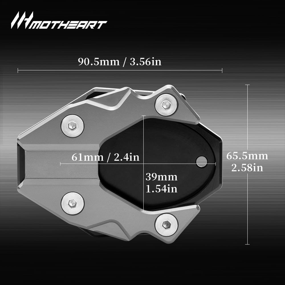 Опорная пластина боковой стойки Ninja ZX-4RR 2023-2026 Ninja ZX-4R 2024-2026 (серая) | Запчасти для велосипедов Расширительная пластина боковой стойки, Подставка для ног, Стабилизатор парковки, Детали Ninja zx-4rr zx-4r, фото 3
