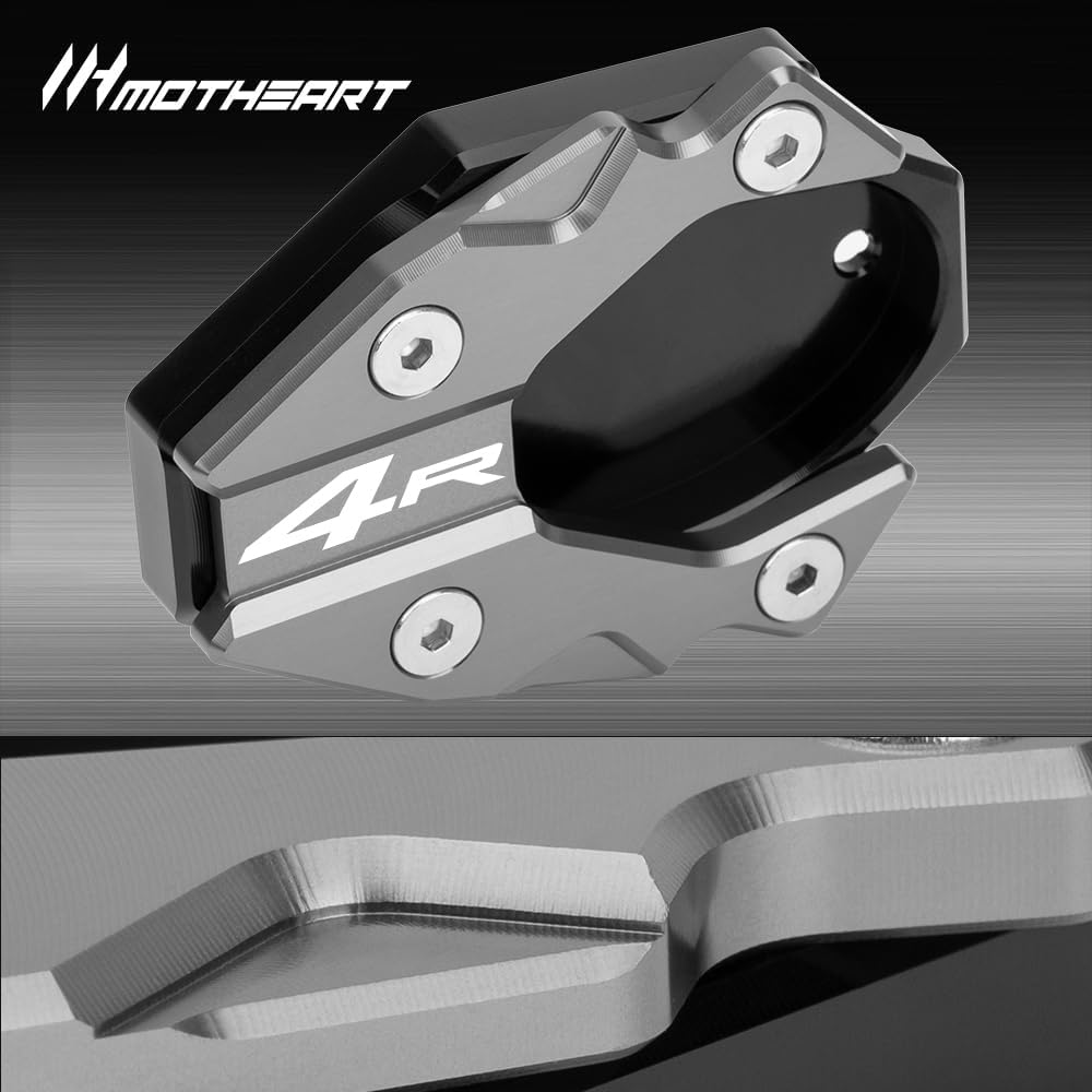 Опорная пластина боковой стойки Ninja ZX-4RR 2023-2026 Ninja ZX-4R 2024-2026 (серая) | Запчасти для велосипедов Расширительная пластина боковой стойки, Подставка для ног, Стабилизатор парковки, Детали Ninja zx-4rr zx-4r, фото 4