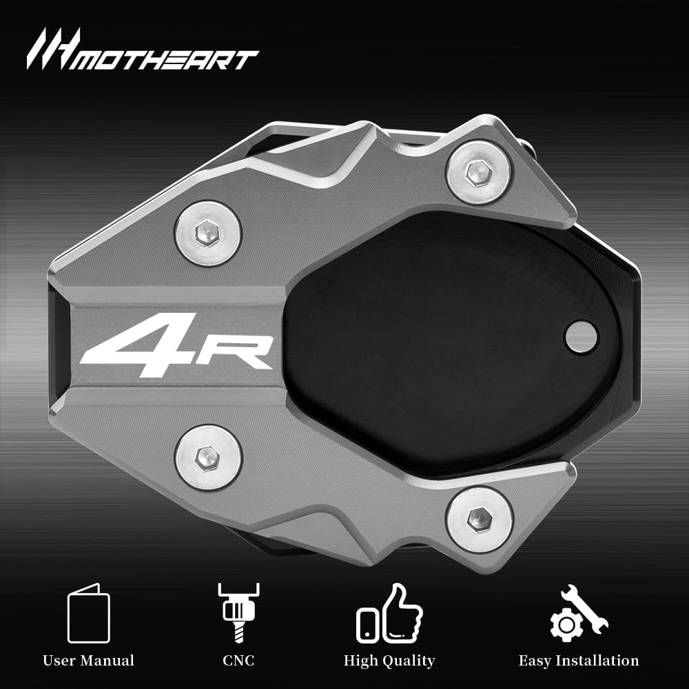Опорная пластина боковой стойки Ninja ZX-4RR 2023-2026 Ninja ZX-4R 2024-2026 (серая) | Запчасти для велосипедов Расширительная пластина боковой стойки, Подставка для ног, Стабилизатор парковки, Детали Ninja zx-4rr zx-4r, фото 5