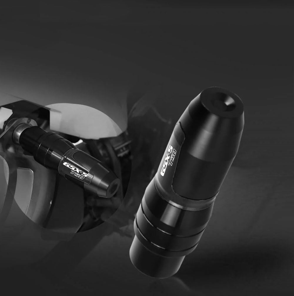 For GSX-S750 GSX-S750 Motorcycle CNC Anti Crash Drop Protection Exhaust Slider Crash Pad Slider Protector ブラック