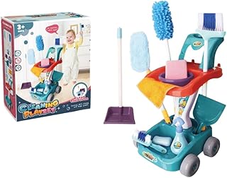 Sariny子供用家事おもちゃ おままごとお掃除おもちゃ 家事用品 おままごと子供用お掃除セット 幼児知育シミュレーション 掃除道具セット お掃除セット お掃除ごっこ 家事おまま用品 (A)