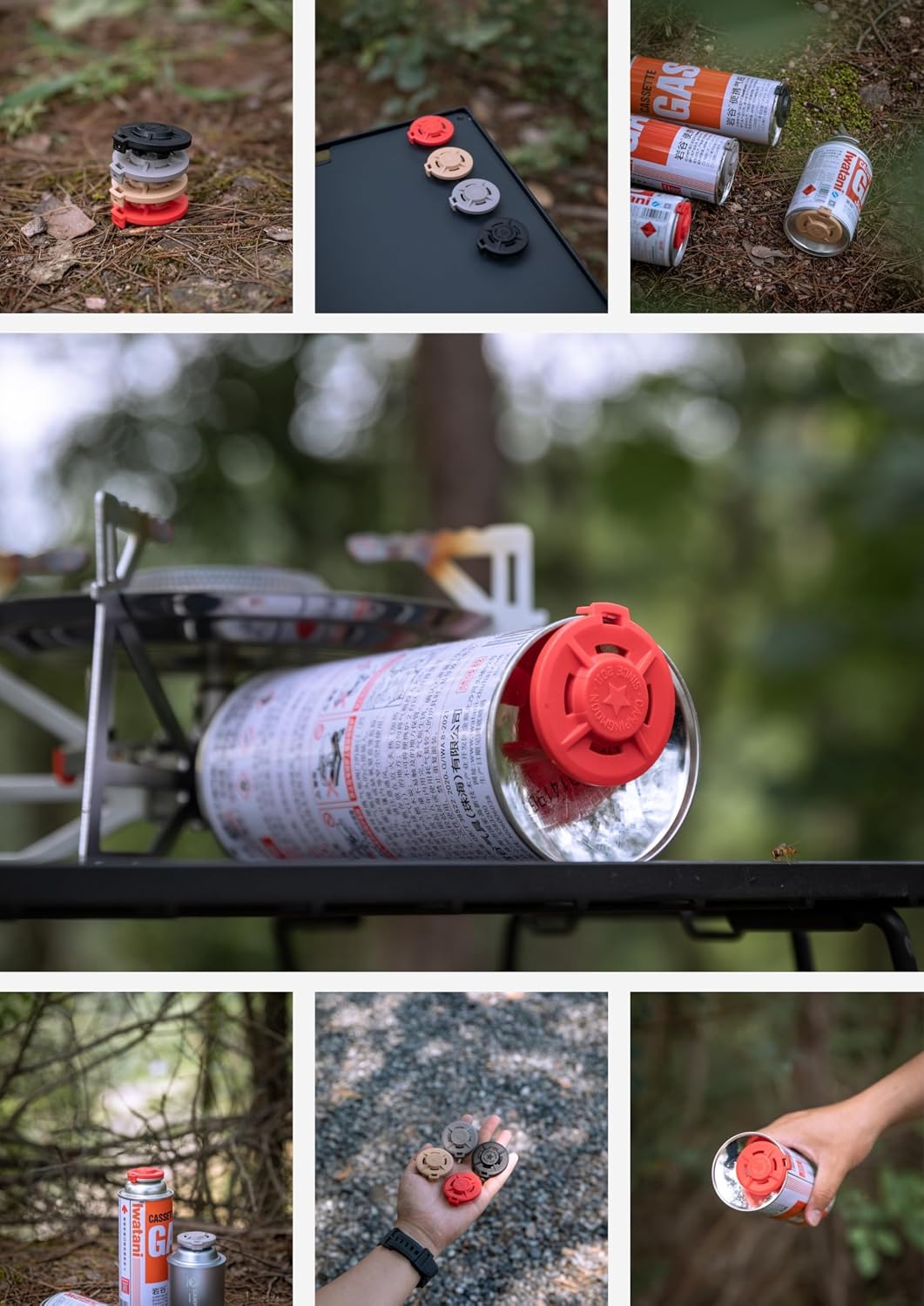 КЕМПИНГ МУН (CAMPING MOON) крышка-колпачок крышка мобильного кассетного баллона CB can cassette газовый колпачок смола красная G-RD4, фото 6