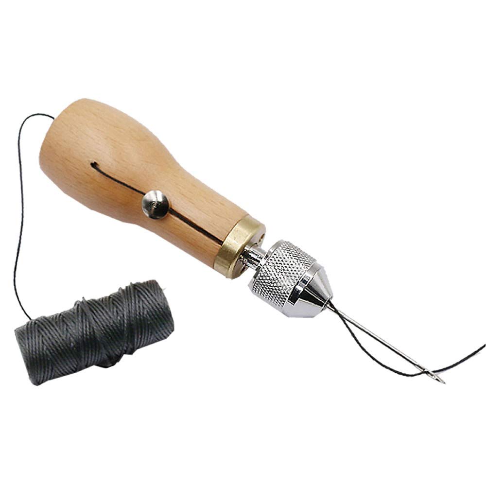 PALMIER One-Hand Sewing Machine for Leathercraft, Handy Sewing Machine, Speedy Hand Sewing Machine, Hand Sewing Machine, Thread Threader, Leather Sewing Needle Set KATATEMI