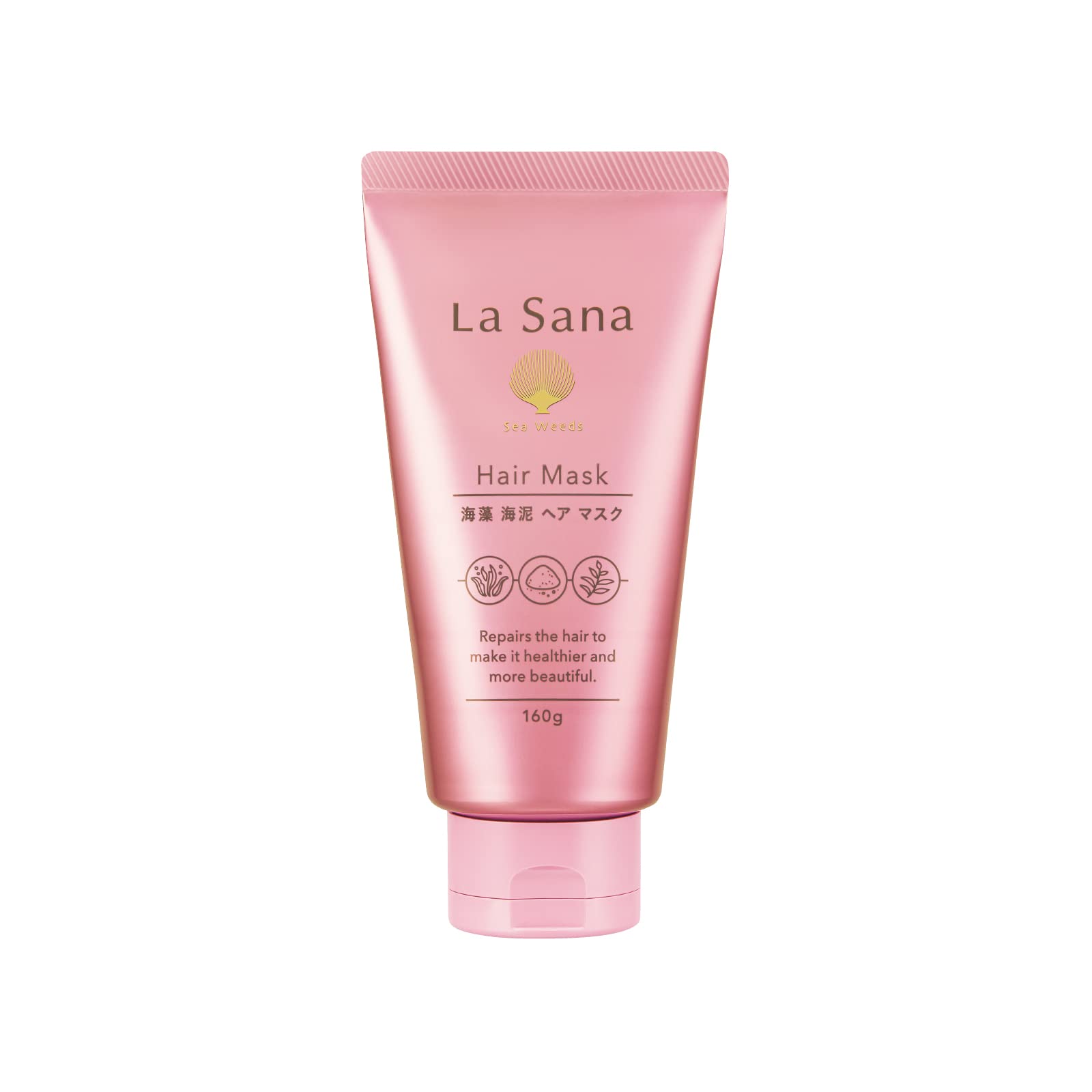 La Sana (ラサーナ) Seaweed Sea Mud Hair Mask (160g / Sweet and Sour Refreshing Scent of Rosehip) Damage Hair Care Damage Care/Treatment Hair Mask