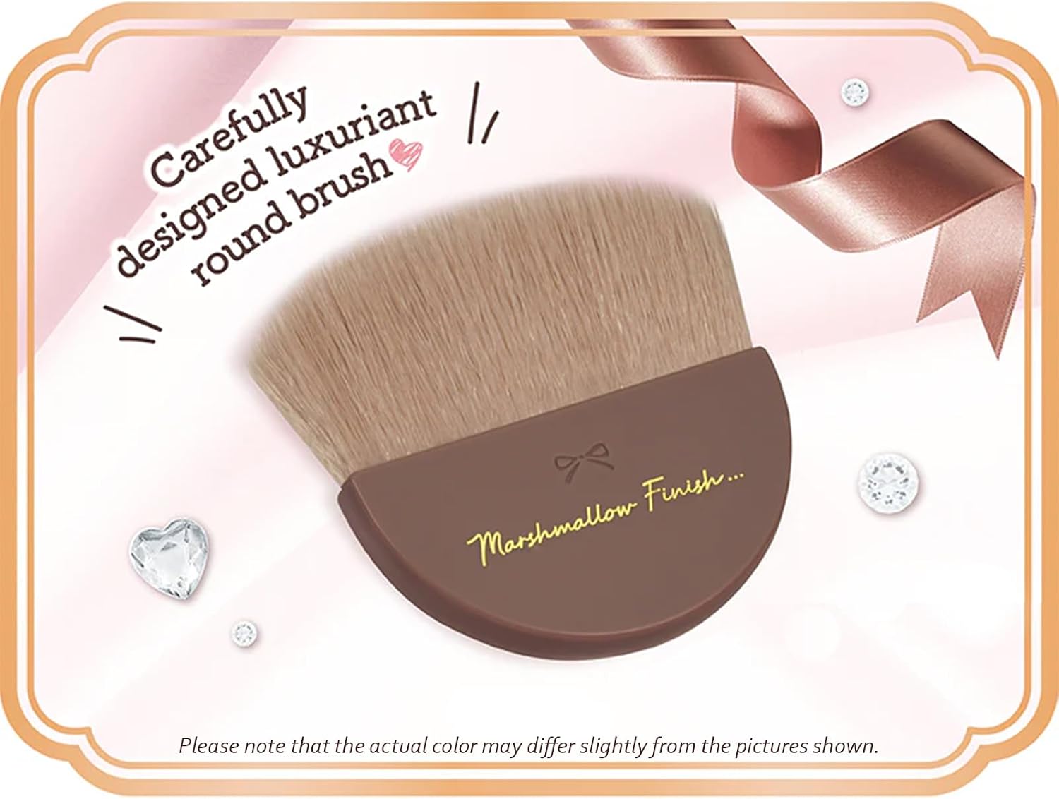 Кисточка для пудры Canmake Marshmallow Finish, круглая кисточка, Матовая, Коричневая, 1 штука (x 1) 1 шт. (x 1), фото 2