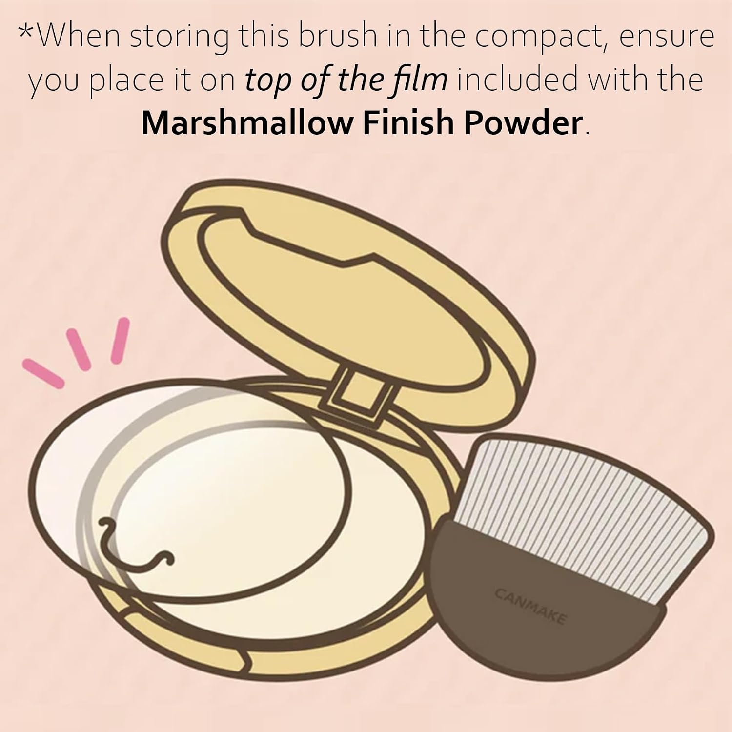 Кисточка для пудры Canmake Marshmallow Finish, круглая кисточка, Матовая, Коричневая, 1 штука (x 1) 1 шт. (x 1), фото 4