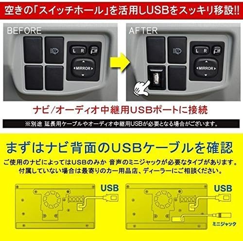 Совместимое с Mitsubishi отверстие для переключателя USB-порт для навигации Панель подключения аудиосистемы USB-питание для Delica D5 Outlander RVR и других устройств Mitsubishi, фото 3