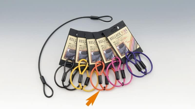 Запчасти для велосипедов Kijima Провод блокировки шлема Hell Lock wire φ4.5/430 мм Универсальный оранжевый P00043, фото 2