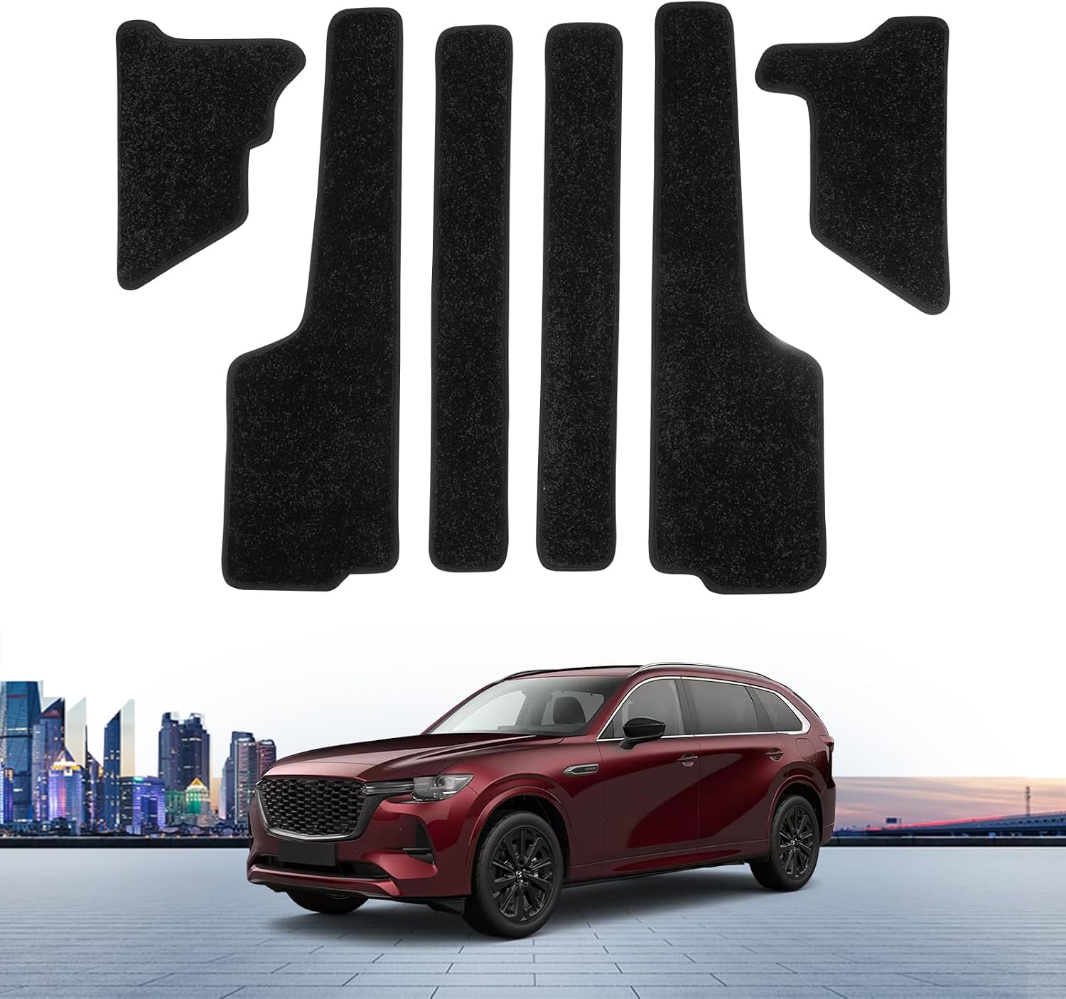 Коврик для порога LUCKEASY Mazda CX-80 для Mazda CX-80 с октября 2024 г. по настоящее время Серия CX80 KL Боковая подножка Mazda CX80 KL, фото 2