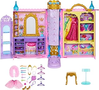 マテル ディズニープリンセス（Disney Princess） ときめきクローゼット ラプンツェル きせかえ人形・ハウス ままごと・ごっこ遊び アクセサリー付き(ドール別売） 3歳から ピンク HXC20