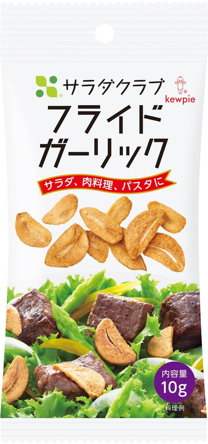 Kiewpy Salad Club, Fried Garlic 10g x 12 pcs, Normal Temperature Preserved Salad Toppings