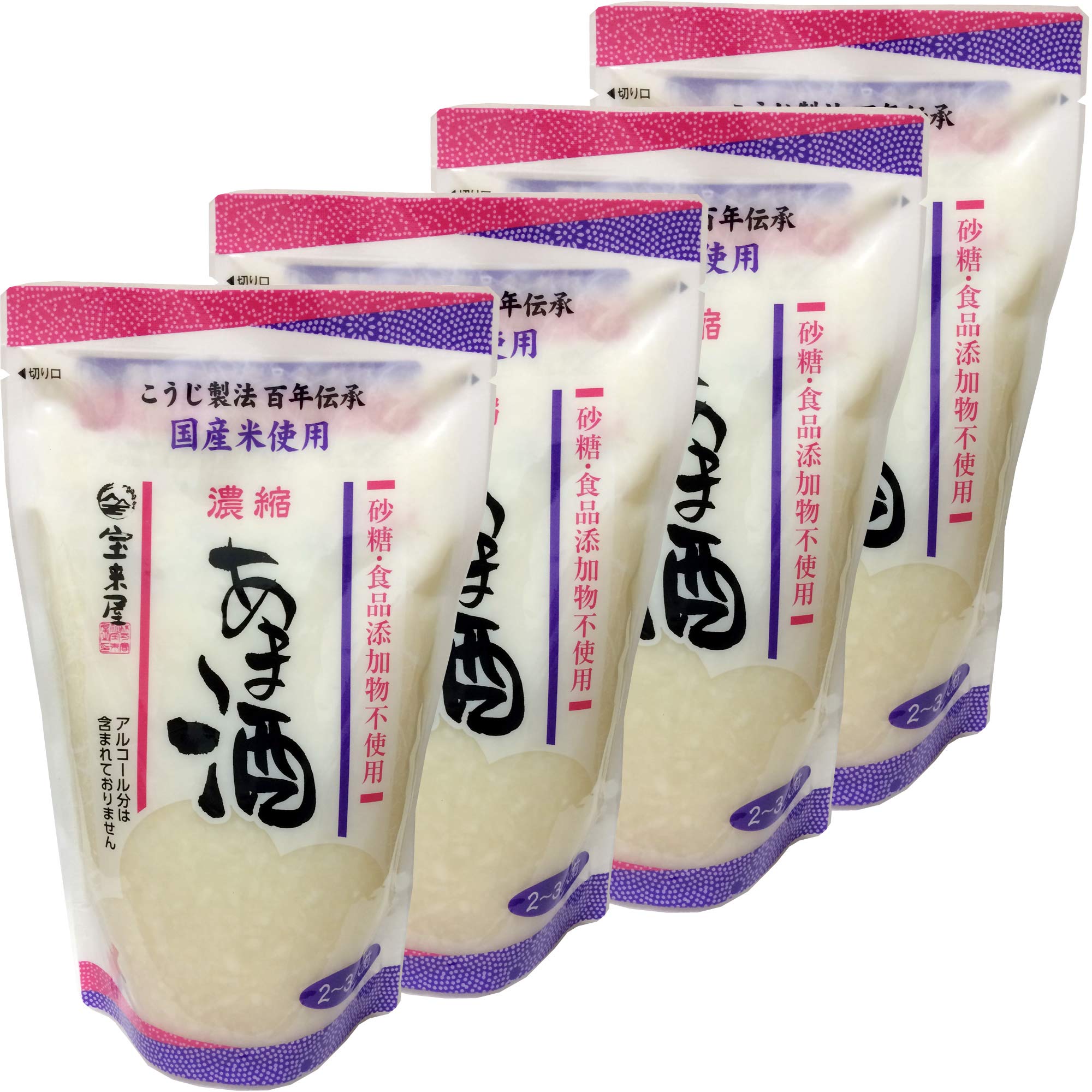 Takuraiya Honten Sugar and Food Additives Free Concentrated Amazake 250g×4 Pack
