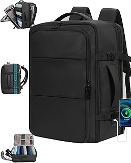 MIZIKIRIN 旅行 リュック 大容量 40L ビジネスリュック 機内持ち込み バックパック【拡張機能·デュアルUSBポート】 15.6型PC対応 多機能 登山リュック【シューズバッグ·ウェットポケット】 撥水加工 通勤 出張 通学 部活 プレゼント