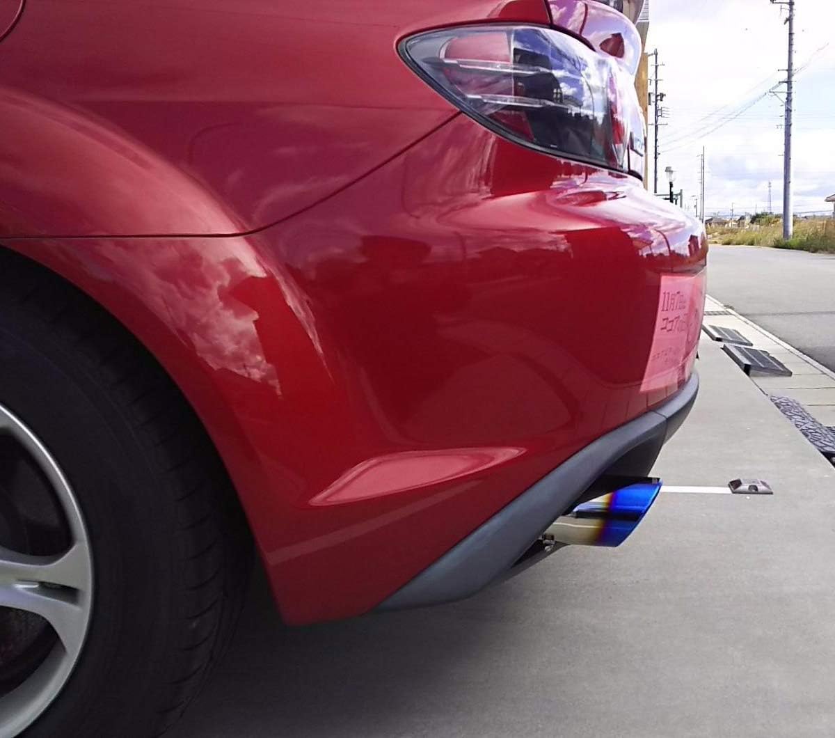 Резак для глушителя Mazda CX-3 новой модели CX-5 KF Type Demio Atenza Delica D5 Slash Cut, Обработанный титаном, Одинарный, Изготовленная на заказ внешняя деталь, 1 шт, фото 3