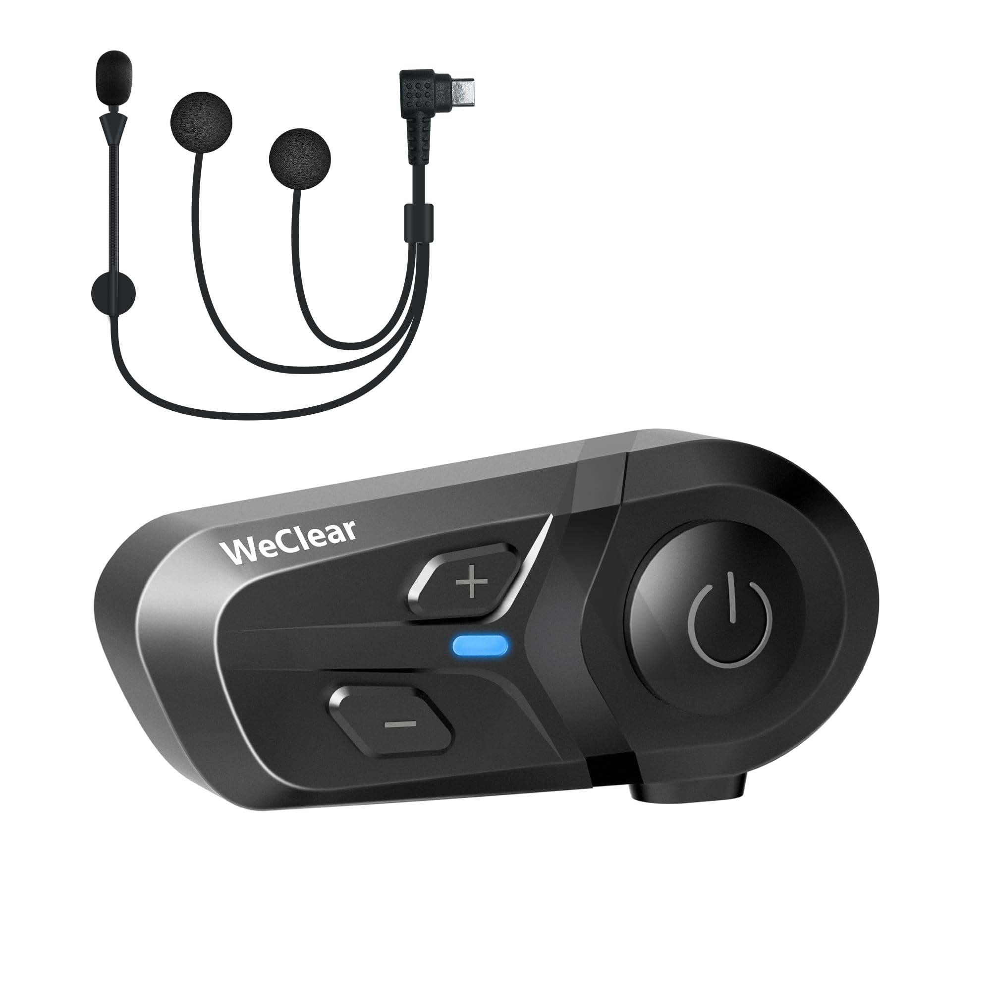 Motorcycle Helmet Bluetooth Headset, Bike Intercom Earphones, Motorcycle Speaker Bluetooth 5.3, Waterproof, Easy Operation, Easy Installation, Clear Voice Navigation, Noise Reduction